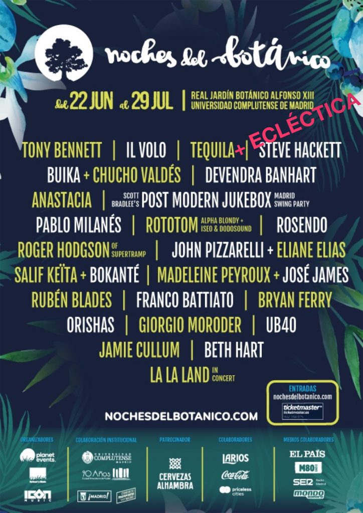 Cartel Noches del Botánico